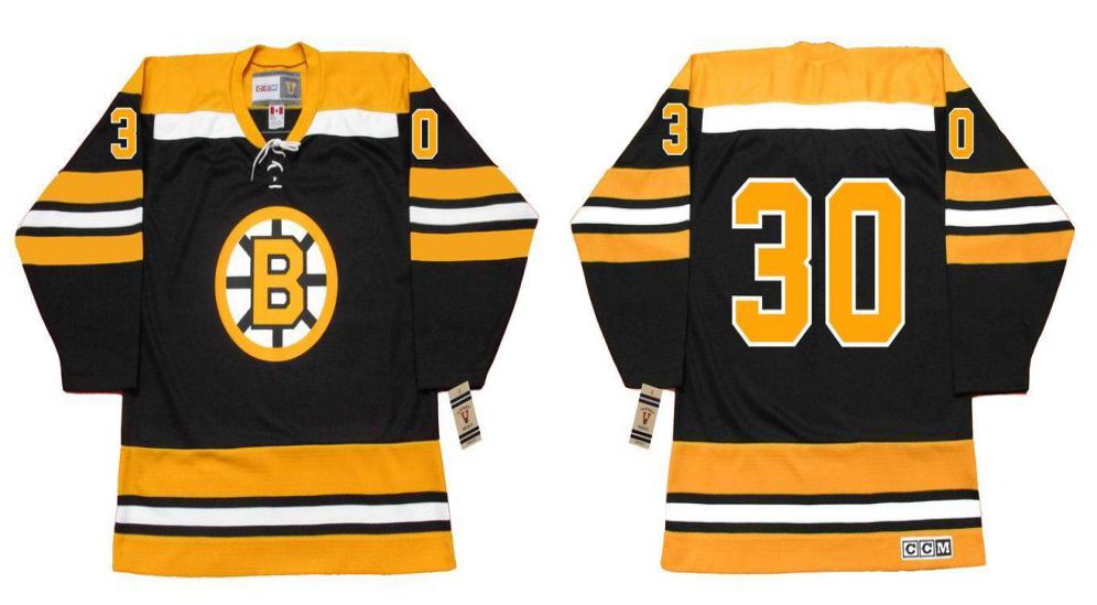2019 Men Boston Bruins #30 Cheevers Black CCM NHL jerseys1